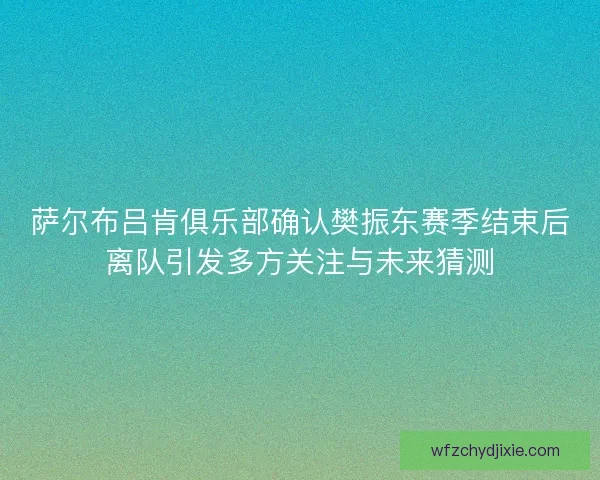 萨尔布吕肯俱乐部确认樊振东赛季结束后离队引发多方关注与未来猜测